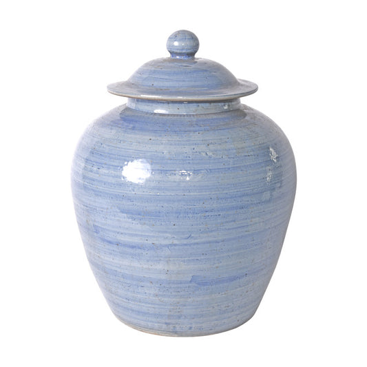 Lidded Blue Denim Jar