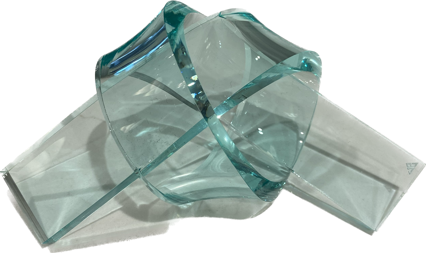 Acrylic Knot - Aqua Clear